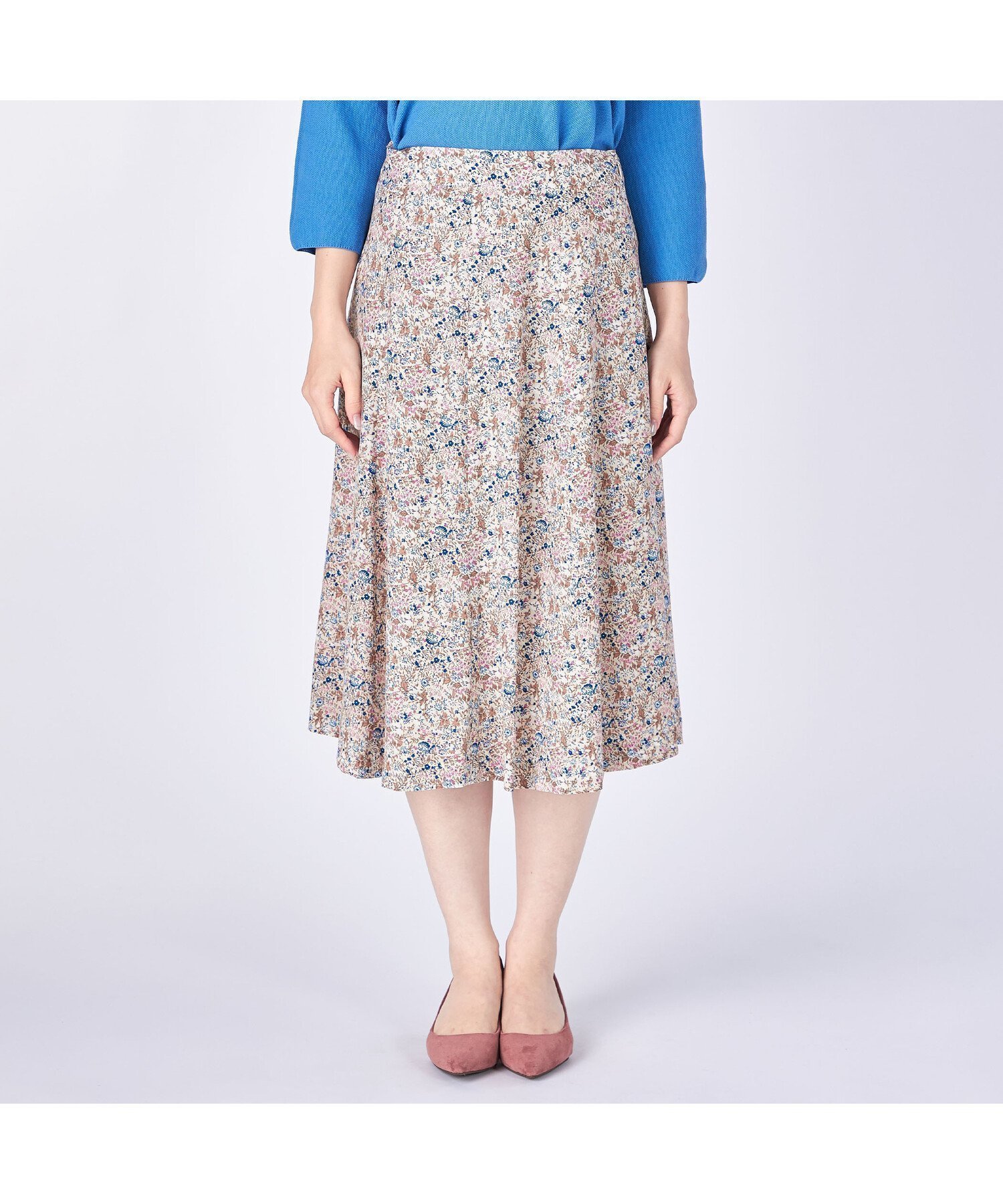 【キース/KEITH】のGarden Bloomsスカート インテリア・キッズ・メンズ・レディースファッション・服の通販 founy(ファニー) 　ファッション　Fashion　レディースファッション　WOMEN　スカート　Skirt　エレガント 上品　Elegant　サイドジップ　Side Zip　ドレープ　Drape　フェミニン　Feminine　フレア　Flare　フロント　Front　ベージュ|ID: prp329100004546133 ipo3291000000032121811