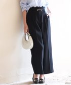 【セゾンドパピヨン/SAISON DE PAPILLON】のスカラップウエストワイドパンツ 人気、トレンドファッション・服の通販 founy(ファニー) ファッション Fashion レディースファッション WOMEN パンツ Pants スカラップ Scalloped フロント Front ワイド Wide エレガント 上品 Elegant thumbnail ブラック|ID: prp329100004546161 ipo3291000000032251611