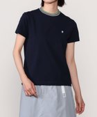 【ビショップ/Bshop】のクルーネック ラインTシャツ WOMEN 人気、トレンドファッション・服の通販 founy(ファニー) ファッション Fashion レディースファッション Fashion for Women トップス・カットソー Cut & Sew Tops シャツ・ブラウス・オフィスカジュアル Elegant Blouses & Button-Ups ロングTシャツ・Tシャツ Longline T-Shirts & Tees テクスチャー Texture, Textured Fabric フィット Fit, Slim Fit レギュラー Regular, Standard Fit 半袖 Short Sleeve, Half Sleeve thumbnail NAVY系1|ID: prp329100004546228 ipo3291000000033214656
