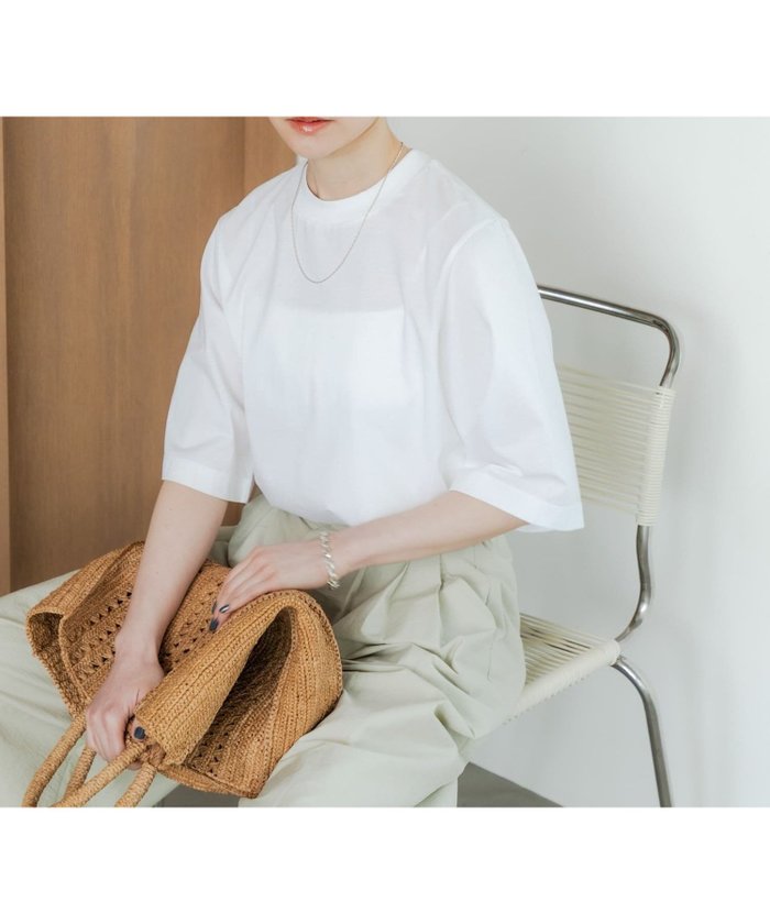 【アーバンリサーチ/URBAN RESEARCH】のスーピマコットンハーフスリーブカットソー インテリア・キッズ・メンズ・レディースファッション・服の通販 founy(ファニー) https://founy.com/ ファッション Fashion レディースファッション Fashion for Women トップス・カットソー Cut & Sew Tops カットソー・ベーシックTシャツ Cut-and-Sewn Tops / Stretch Tees & Basics 2025年 2025 2025春夏・S/S Spring/Summer 2025 SS25 おすすめ Recommended / Our Picks シルケット Silket, Silky Cotton スラックス Slacks, Dress Pants バランス Balance, Style Balance 夏 Summer S/S・春夏 SS, Spring/Summer, Warm Season |ID: prp329100004546257 ipo3291000000033547089