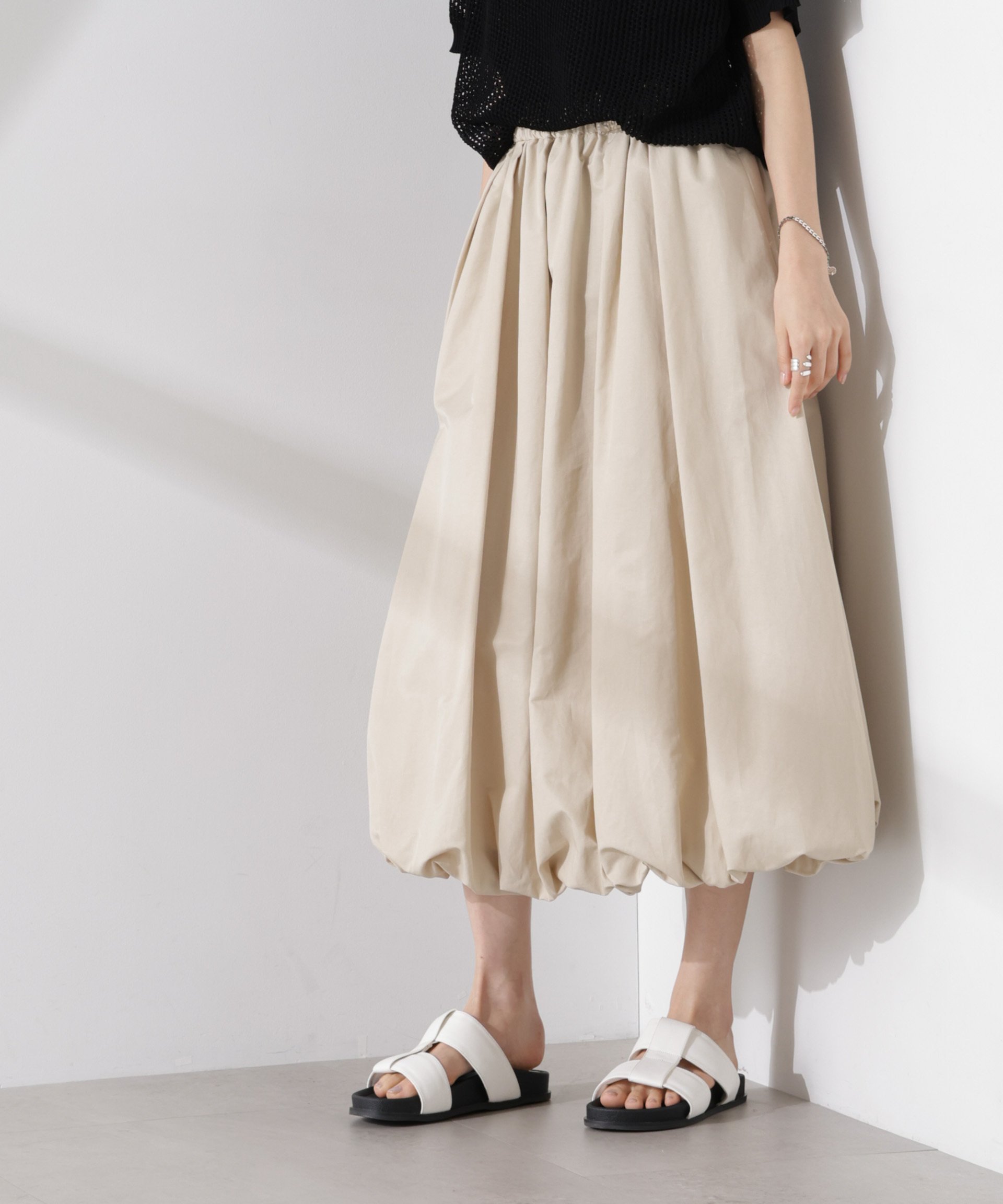 【ナノ ユニバース/nano universe】のバルーンスカート インテリア・キッズ・メンズ・レディースファッション・服の通販 founy(ファニー) 　ファッション　Fashion　レディースファッション　WOMEN　スカート　Skirt　インナー　Inner　ウォッシャブル　Washable　カットソー　Cut And Sew　キャミソール　Camisole　タンク　Tank　バランス　Balance　バルーン　Balloon　フェミニン　Feminine　フロント　Front　おすすめ　Recommend　2025年　2025　2025春夏・S/S　Ss,Spring/Summer,2025　ベージュ|ID: prp329100004546261 ipo3291000000032277469