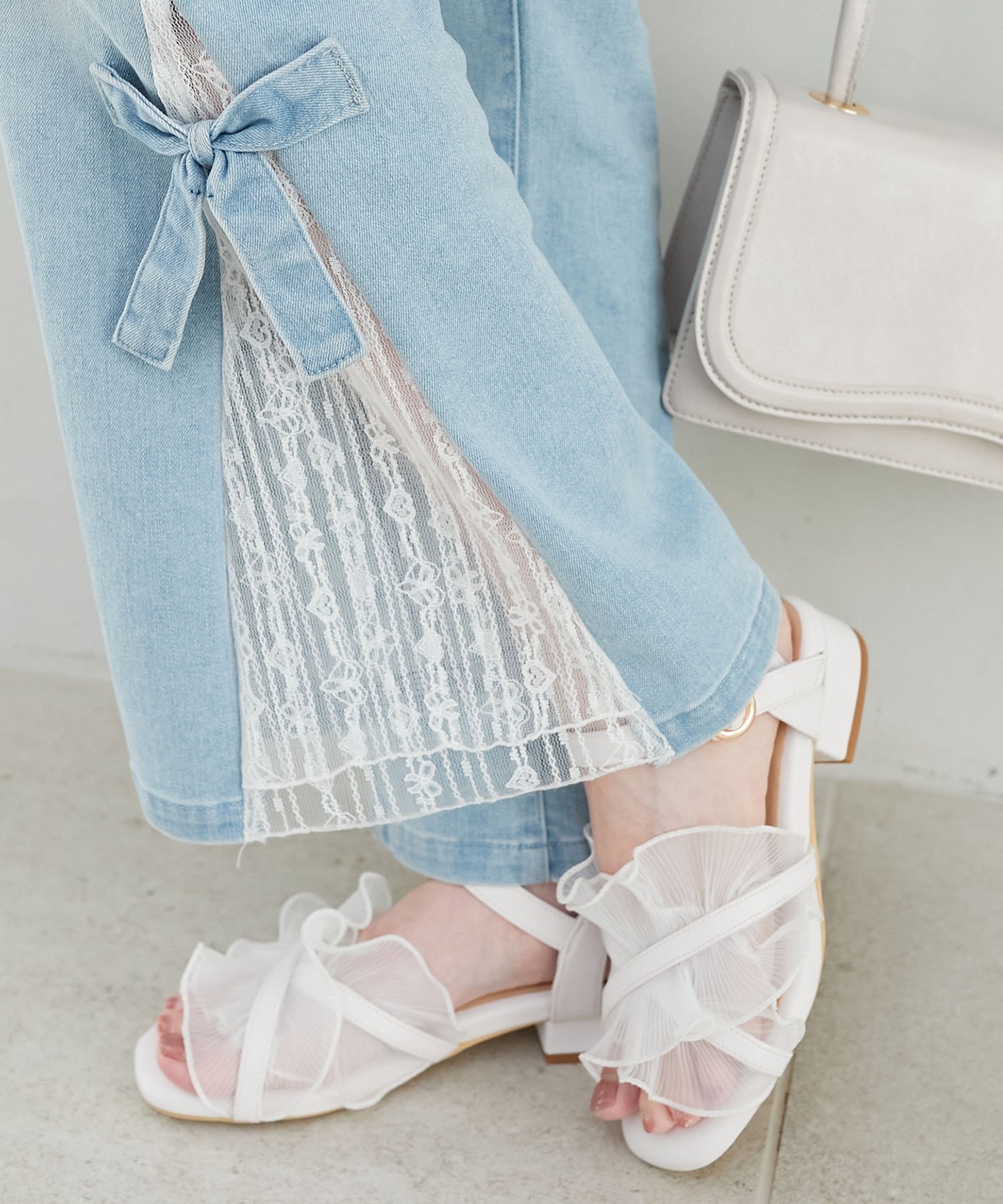【マジェスティック レゴン/MAJESTIC LEGON】のシアーフリルサンダル インテリア・キッズ・メンズ・レディースファッション・服の通販 founy(ファニー) 　ファッション　Fashion　レディースファッション　WOMEN　クッション　Cushion　サンダル　Sandals　シアー　Sheer　シューズ　Shoes　フリル　Frills　プリーツ　Pleats　オフ|ID: prp329100004546287 ipo3291000000032340406