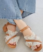 【マジェスティック レゴン/MAJESTIC LEGON】のシアーフリルサンダル 人気、トレンドファッション・服の通販 founy(ファニー) ファッション Fashion レディースファッション WOMEN クッション Cushion サンダル Sandals シアー Sheer シューズ Shoes フリル Frills プリーツ Pleats thumbnail キャメル柄|ID: prp329100004546287 ipo3291000000032340412