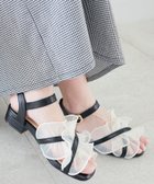 【マジェスティック レゴン/MAJESTIC LEGON】のシアーフリルサンダル 人気、トレンドファッション・服の通販 founy(ファニー) ファッション Fashion レディースファッション WOMEN クッション Cushion サンダル Sandals シアー Sheer シューズ Shoes フリル Frills プリーツ Pleats thumbnail ブラック柄|ID: prp329100004546287 ipo3291000000032340419