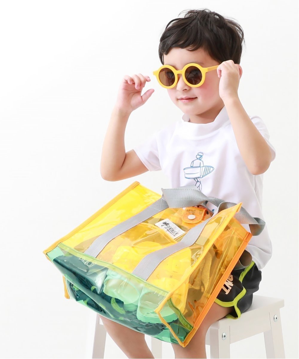 【デビロック/devirock / KIDS】のプールバック トート 水着 プールグッズ ビーチバッグ インテリア・キッズ・メンズ・レディースファッション・服の通販 founy(ファニー) 　ファッション　Fashion　キッズファッション　KIDS　タオル　Towel　ビーチ　Beach　夏　Summer　水着　Swimsuit　009-ネオンオレンジ-グリーン|ID: prp329100004546367 ipo3291000000032303960