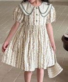 【アイモハ/aimoha / KIDS】の【aimoha-KIDS-】花柄シャツワンピース ライトベージュ|ID: prp329100004546414 ipo3291000000032123502