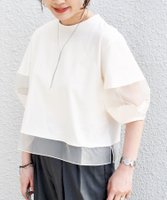 【シップス フォー ウィメン/SHIPS】の手洗い可能 シアー コンビ プルオーバー 人気、トレンドファッション・服の通販 founy(ファニー) ファッション Fashion レディースファッション Fashion for Women トップス・カットソー Cut & Sew Tops カジュアルプルオーバー・ニットトップス Pullovers & Knit Tops / Casual Pullovers オーガンジー Organza Fabric カットソー Cut and Sewn Top カーゴパンツ Cargo Pants, Utility Pants コンビ Combo, Combination Style シアー Sheer, See-Through シルケット Silket, Silky Cotton スラックス Slacks, Dress Pants デニム Denim, Jeans Material ボトム Bottoms, Lower Wear エレガント 上品 Elegant |ID:prp329100004546480