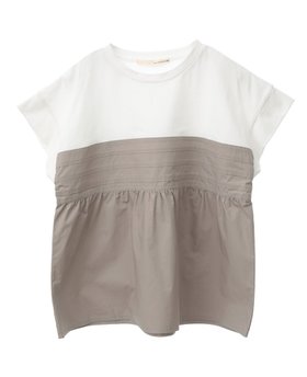 【メルローズ クレール/MELROSE claire】の【ファブリックビスチェドッキングTシャツ】 人気、トレンドファッション・服の通販 founy(ファニー) ファッション Fashion レディースファッション WOMEN トップス・カットソー Tops/Tshirt シャツ/ブラウス Shirts/Blouses ロング / Tシャツ T-Shirts ビスチェ Bustier ギャザー Gather シンプル Simple バランス Balance ビスチェ Bustier ファブリック Fabric 夏 Summer |ID:prp329100004546529