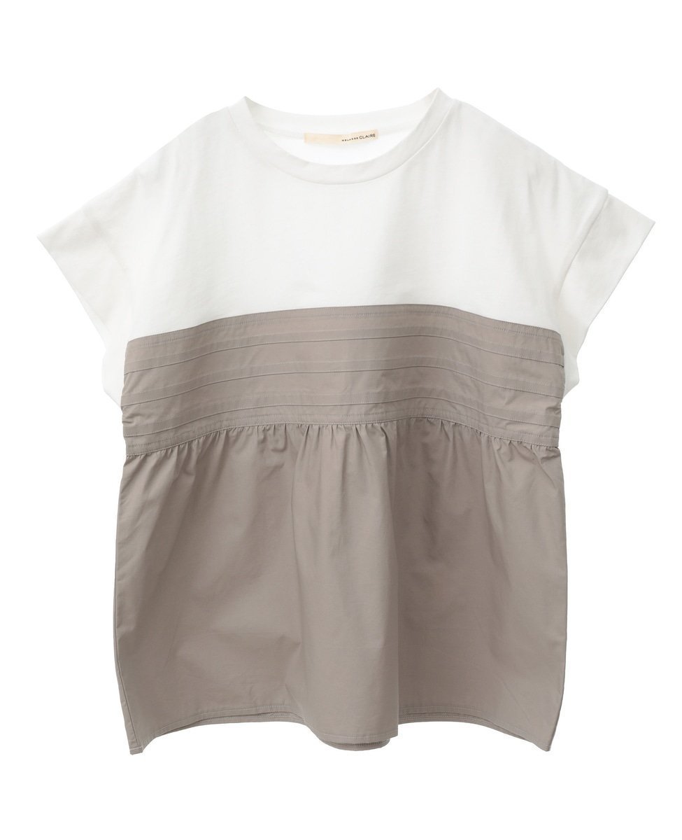 【メルローズ クレール/MELROSE claire】の【ファブリックビスチェドッキングTシャツ】 人気、トレンドファッション・服の通販 founy(ファニー) 　ファッション　Fashion　レディースファッション　WOMEN　トップス・カットソー　Tops/Tshirt　シャツ/ブラウス　Shirts/Blouses　ロング / Tシャツ　T-Shirts　ビスチェ　Bustier　ギャザー　Gather　シンプル　Simple　バランス　Balance　ビスチェ　Bustier　ファブリック　Fabric　夏　Summer　 other-1|ID: prp329100004546529 ipo3291000000032342713