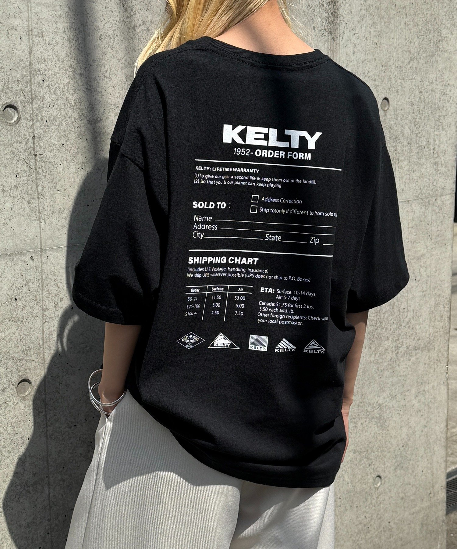 【セットアップセブン/SETUP7】のKELTY/【別注】バックプリントロゴTシャツ TYPE-3 インテリア・キッズ・メンズ・レディースファッション・服の通販 founy(ファニー) 　ファッション　Fashion　レディースファッション　Fashion for Women　トップス・カットソー　Cut & Sew Tops　シャツ・ブラウス・オフィスカジュアル　Elegant Blouses & Button-Ups　ロングTシャツ・Tシャツ　Longline T-Shirts & Tees　バッグ　Bags　アウトドア　Outdoor Clothing　アクセサリー　Fashion Accessories　ヴィンテージ　Vintage Style　カーゴパンツ　Cargo Pants, Utility Pants　クラシカル　Classical, Vintage-Inspired　グラフィック　Graphic, Graphic Design　シンプル　Simple, Minimal　ジャケット　Jacket, Outerwear　スタンダード　Standard, Basic　スラックス　Slacks, Dress Pants　ダウン　Down, Puffer　デイパック　Daypack, Casual Backpack　トレンド　Trend, Trending Now　パーカー　Hoodie, Parka　プリント　Print, Printed Pattern　別注　Limited Edition, Custom Order　メンズ　Men's, Menswear　リラックス　Relax, Relaxed Fit　再入荷　Restock / Back in Stock　おすすめ　Recommended / Our Picks　BLK|ID: prp329100004546534 ipo3291000000034501098