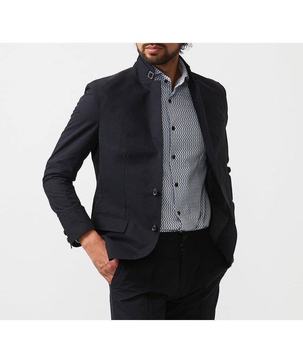 【ミッシェルクラン オム/MICHEL KLEIN / MEN】のメッシュコンバーチブルジャケット セットアップ インテリア・キッズ・メンズ・レディースファッション・服の通販 founy(ファニー) 　ファッション　Fashion　メンズファッション　MEN　セットアップ　Setup/Men　吸水　Water Absorption　軽量　Lightweight　ジャケット　Jacket　ストレッチ　Stretch　セットアップ　Set Up　テーラード　Tailored　ドット　Dot　ブルゾン　Blouson　ポケット　Pocket　メッシュ　Mesh　おすすめ　Recommend　ブラック|ID: prp329100004546555 ipo3291000000032124413