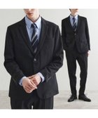 【ティーケー/tk TAKEO KIKUCHI / MEN】の【洗える】ピンヘッドストレッチセットアップ/上下2点セット/速乾/WEB限定/ビジカジ対応 ブラック|ID: prp329100004546591 ipo3291000000032124585