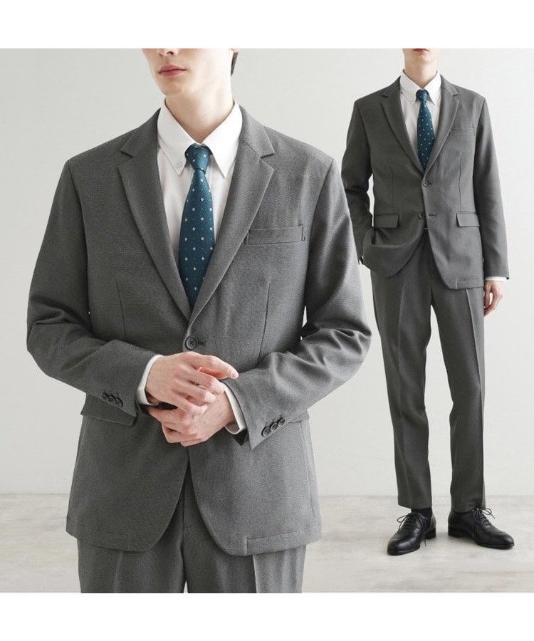 【ティーケー/tk TAKEO KIKUCHI / MEN】の【洗える】ピンヘッドストレッチセットアップ/上下2点セット/速乾/WEB限定/ビジカジ対応 インテリア・キッズ・メンズ・レディースファッション・服の通販 founy(ファニー) 　ファッション　Fashion　メンズファッション　MEN　セットアップ　Setup/Men　インナー　Inner　洗える　Washable　シンプル　Simple　ジャケット　Jacket　ストレッチ　Stretch　スマート　Smart　スーツ　Suit　セットアップ　Set Up　センター　Center　人気　Popularity　パターン　Pattern　フィット　Fit　ベーシック　Basic　ポケット　Pocket　おすすめ　Recommend　エレガント 上品　Elegant　ビジネス 仕事 通勤　Business　結婚式　Wedding Ceremony　グレー|ID: prp329100004546591 ipo3291000000032124586
