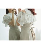 【マジェスティック レゴン/MAJESTIC LEGON】のウエストきゅっとフリルフレアワンピ 人気、トレンドファッション・服の通販 founy(ファニー) ファッション Fashion レディースファッション WOMEN ワンピース Dress オフショル Off Shoulder トレンド Trend ドッキング Docking フェミニン Feminine レース Race thumbnail ベージュ柄|ID: prp329100004546703 ipo3291000000032338097