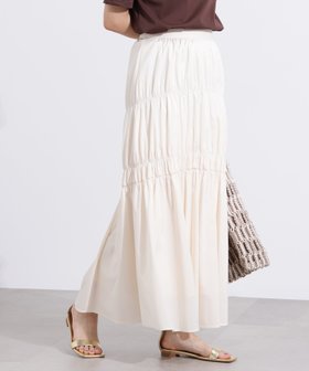 【エヌ ナチュラルビューティーベーシック/N.Natural Beauty basic】の切替ギャザースカート 人気、トレンドファッション・服の通販 founy(ファニー) ファッション Fashion レディースファッション WOMEN スカート Skirt ギャザー Gather サマー Summer サンダル Sandals タフタ Taffeta ティアードスカート Tiered Skirt バランス Balance 切替 Switching |ID:prp329100004546711