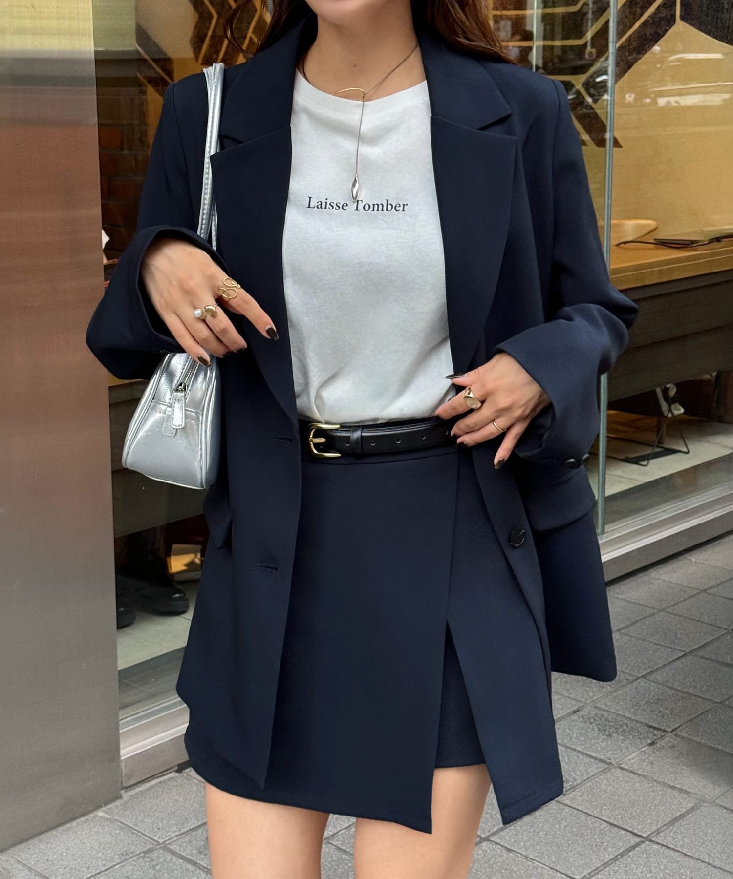 【ジュノア/JUNOAH】のジャケット+ミニスカートセットアップ インテリア・キッズ・メンズ・レディースファッション・服の通販 founy(ファニー) 　ファッション　Fashion　レディースファッション　WOMEN　アウター　Coat Outerwear　ジャケット　Jackets　セットアップ　Setup　スカート　Skirt　スカート　Skirt　ミニスカート　Mini Skirts　ジャケット　Jacket　セットアップ　Set Up　ミニスカート　Mini Skirt　ネイビー|ID: prp329100004546719 ipo3291000000032340348