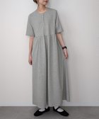 【ジュノア/JUNOAH】のウエスト切替ギャザーマキシ丈ワンピース ミックスグレー|ID: prp329100004546770 ipo3291000000032708264