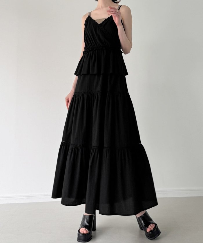 【ジュノア/JUNOAH】のレーストリムコットンティアードキャミワンピース インテリア・キッズ・メンズ・レディースファッション・服の通販 founy(ファニー) https://founy.com/ ファッション Fashion レディースファッション Fashion for Women ワンピース Dresses キャミソールワンピース Camisole Dresses レース Lace, Lace Fabric |ID: prp329100004546783 ipo3291000000033647253
