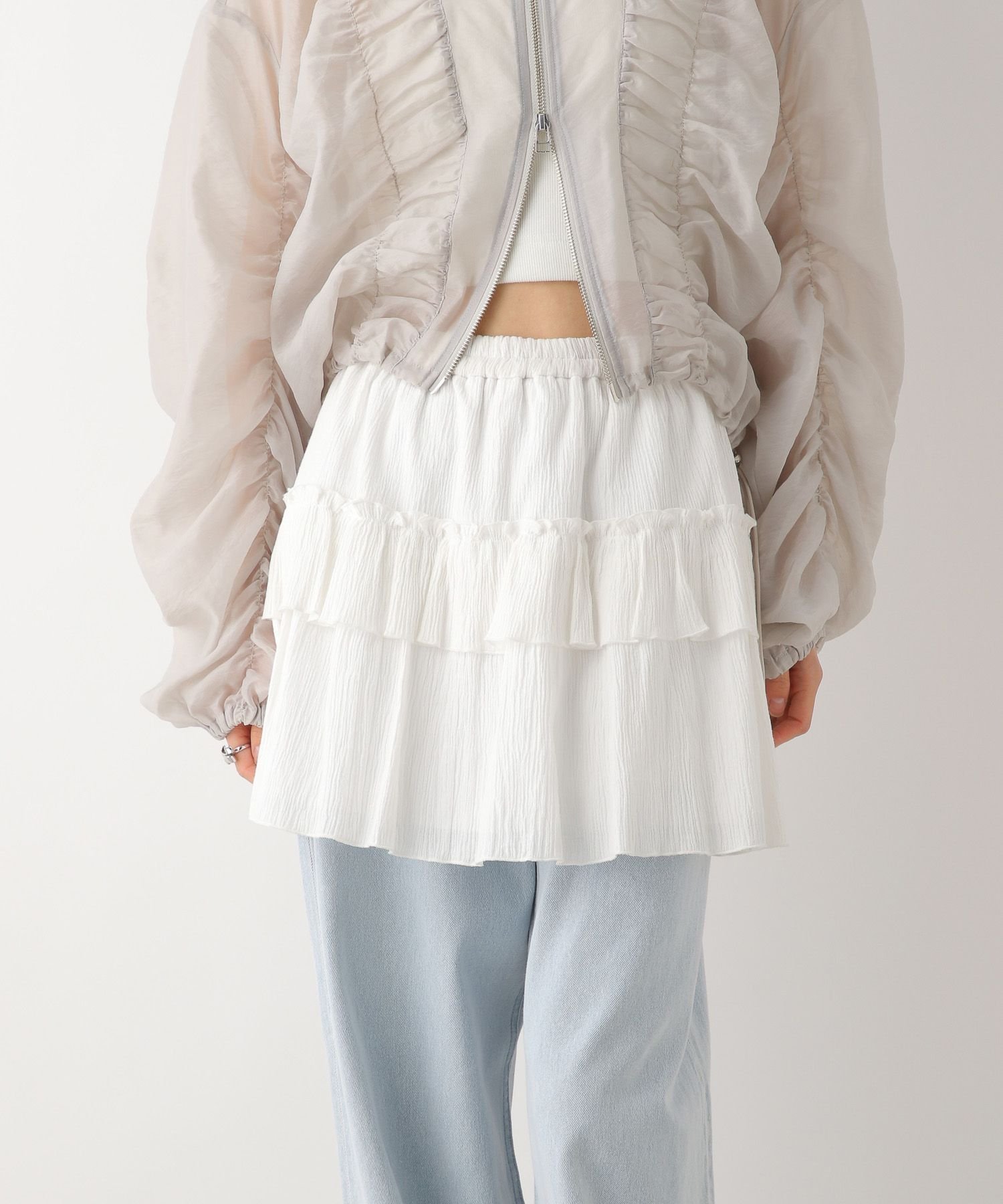 【ヘザー/Heather】のコットンフリルミニスカート 人気、トレンドファッション・服の通販 founy(ファニー) 　ファッション　Fashion　レディースファッション　WOMEN　スカート　Skirt　ミニスカート　Mini Skirts　おすすめ　Recommend　クロップド　Cropped　ジャケット　Jacket　フェミニン　Feminine　フリル　Frills　ブルゾン　Blouson　ミニスカート　Mini Skirt　今季　This Season　夏　Summer　春　Spring　S/S・春夏　Ss・Spring/Summer　 other-1|ID: prp329100004546804 ipo3291000000032326802