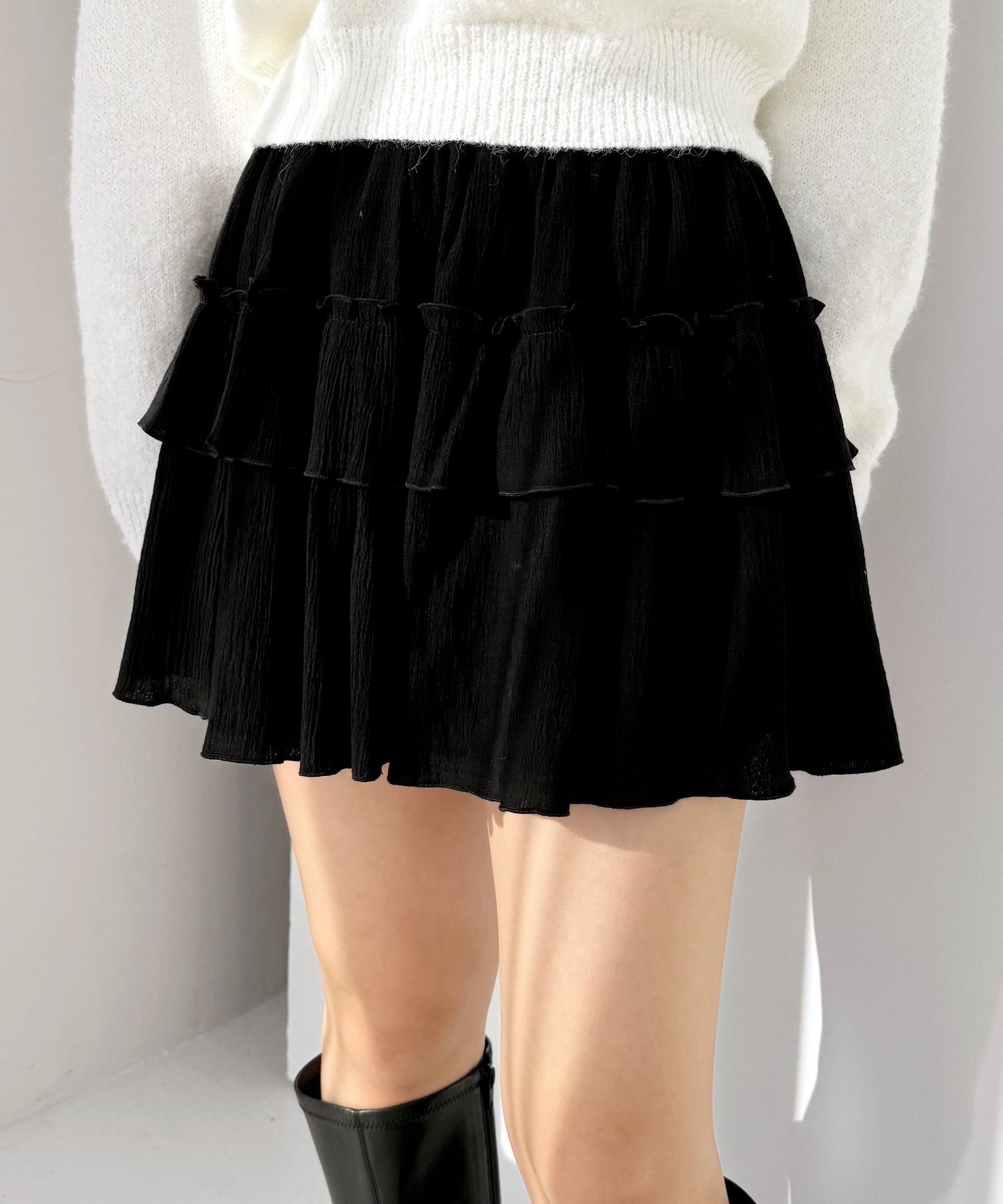 【ヘザー/Heather】のコットンフリルミニスカート インテリア・キッズ・メンズ・レディースファッション・服の通販 founy(ファニー) 　ファッション　Fashion　レディースファッション　WOMEN　スカート　Skirt　ミニスカート　Mini Skirts　おすすめ　Recommend　クロップド　Cropped　ジャケット　Jacket　フェミニン　Feminine　フリル　Frills　ブルゾン　Blouson　ミニスカート　Mini Skirt　今季　This Season　夏　Summer　春　Spring　S/S・春夏　Ss・Spring/Summer　ブラック|ID: prp329100004546804 ipo3291000000032326806