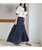 【フリークスストア/FREAK'S STORE】のインド はしごレース ティアードマキシスカート 25SS ブラック|ID: prp329100004546805 ipo3291000000032357170