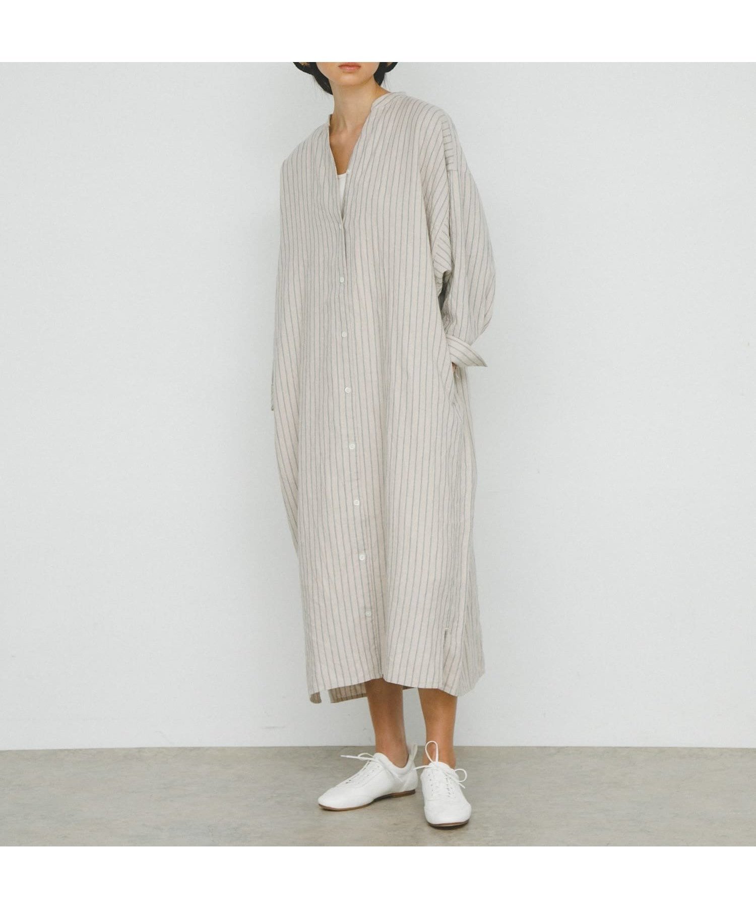 【アーバンリサーチ ドアーズ/URBAN RESEARCH DOORS】のラミーリネンストライプワンピース インテリア・キッズ・メンズ・レディースファッション・服の通販 founy(ファニー) 　ファッション　Fashion　レディースファッション　Fashion for Women　ワンピース　Dresses　2025年　2025　2025春夏・S/S　Spring/Summer 2025 SS25　おすすめ　Recommended / Our Picks　ストライプ　Stripe, Striped Pattern　リネン　Linen, Linen Fabric　夏　Summer　春　Spring　S/S・春夏　SS, Spring/Summer, Warm Season　L.BEIGE|ID: prp329100004546812 ipo3291000000033556522