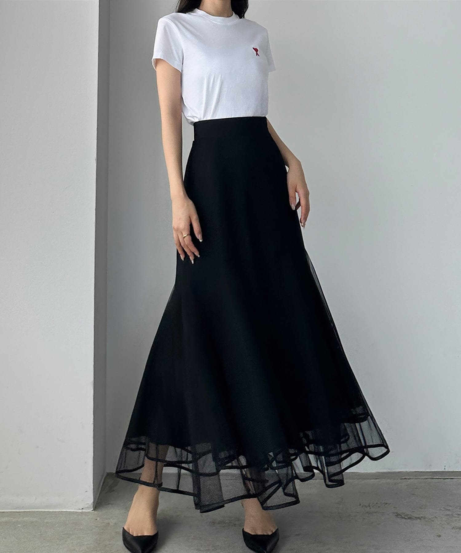 【ジュノア/JUNOAH】のLouere チュールマーメイドスカート インテリア・キッズ・メンズ・レディースファッション・服の通販 founy(ファニー) 　ファッション　Fashion　レディースファッション　WOMEN　スカート　Skirt　チュール　Tulle　ブラック|ID: prp329100004546824 ipo3291000000032340722
