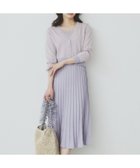 【インデックス/INDEX】の《ツインセット》カーディガン*バイカラーニットワンピース【洗濯機洗い可/抗ピル】 ライトグレー|ID: prp329100004546825 ipo3291000000032212090