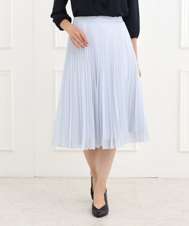 【リフレクト/Reflect】の【夏SALE/フォーマル/洗える】シフォンジョーゼットプリーツスカート インテリア・キッズ・メンズ・レディースファッション・服の通販 founy(ファニー) 　ファッション　Fashion　レディースファッション　Ladies' Fashion Online　スカート　Skirt　プリーツスカート　Pleated Skirts　エアリー　Airy　エレガント 上品　Elegant　シフォン　Chiffon　ジャケット　Jacket　ジョーゼット　Georgette　ツイード　Tweed　フォーマル　Formal　プリーツ　Pleats　夏　Summer　洗える　Washable　サックスブルー|ID: prp329100004546843 ipo3291000000032677452