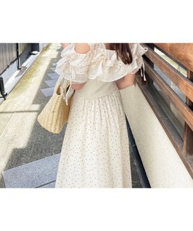 【マジェスティック レゴン/MAJESTIC LEGON】のミルフィーユフリルコルセットワンピ 人気、トレンドファッション・服の通販 founy(ファニー) ファッション Fashion レディースファッション Ladies' Fashion Online ワンピース Dress スリーブ Sleeve デコルテ Decolletage トレンド Trend フィット Fit フリル Frills |ID:prp329100004546849