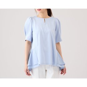 【ローズティアラ/Rose Tiara】の【接触冷感/UVカット/手洗いOK】ペプラムカットソー 人気、トレンドファッション・服の通販 founy(ファニー) ファッション Fashion レディースファッション Fashion for Women トップス・カットソー Cut & Sew Tops カットソー・ベーシックTシャツ Cut-and-Sewn Tops / Stretch Tees & Basics フリル Frill, Ruffle フロント Front, Front Design ペプラム Peplum, Flared Hem 切替 Switching, Contrast Panel 夏 Summer |ID:prp329100004546852