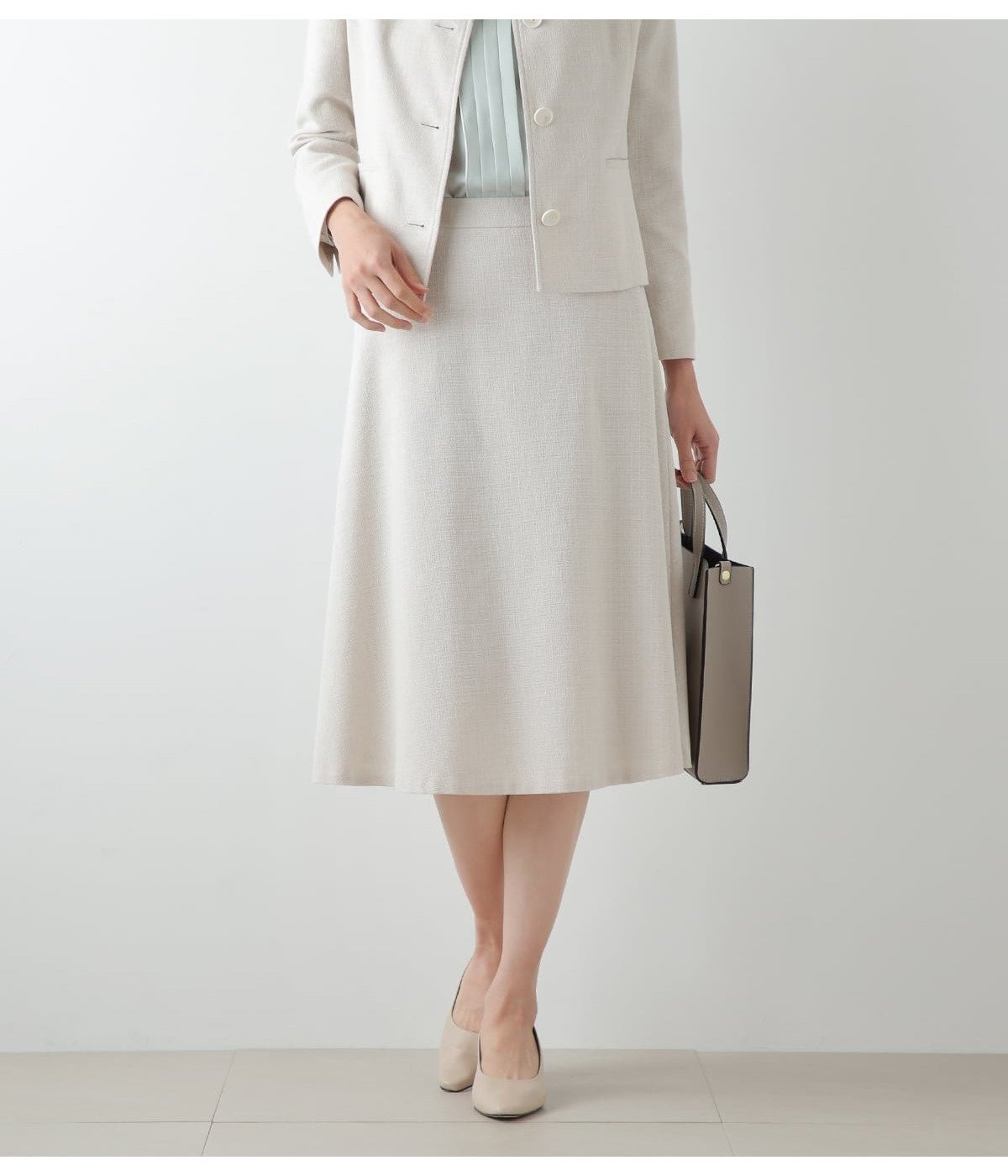 【ニューヨーカー/NEWYORKER】のリングライトブッチャー フレアスカート 人気、トレンドファッション・服の通販 founy(ファニー) 　ファッション　Fashion　レディースファッション　Fashion for Women　スカート　Skirts　Aライン・フレアスカート　A-Line & Flared Skirts　エレガント 上品　Elegant　春　Spring　シンプル　Simple, Minimal　ジャケット　Jacket, Outerwear　ストレッチ　Stretch, Stretchy Fabric　セットアップ　Set-Up, Coordinated Outfit　フレア　Flare, Flared　プリント　Print, Printed Pattern　ベーシック　Basic, Essential　ポケット　Pocket, Pocket Detail　S/S・春夏　SS, Spring/Summer, Warm Season　おすすめ　Recommended / Our Picks　夏　Summer　セレモニー　Ceremony　ビジネス 仕事 通勤　Business / Work / Commuting　 other-1|ID: prp329100004546853 ipo3291000000032712301