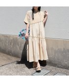 【フリークスストア/FREAK'S STORE】の裾フリル ピグメント半袖ワンピース/ドッキングワンピース/Tシャツワンピース/楽ちんワンピ 25SS ベージュ|ID: prp329100004546863 ipo3291000000032624003