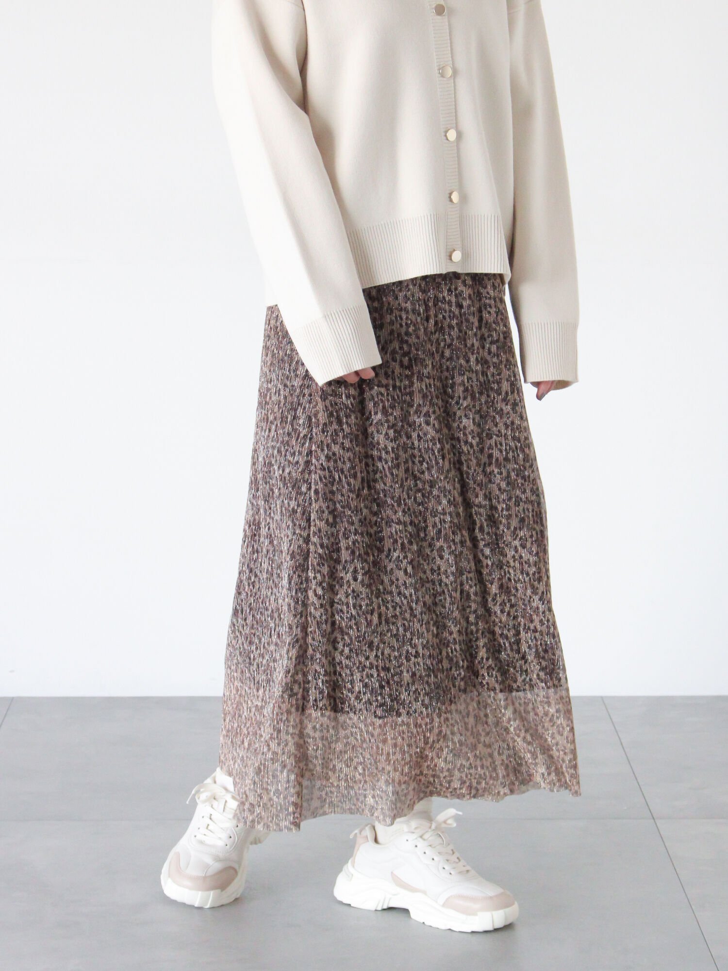 【テチチ/Te chichi】の柄アソートプリーツスカート インテリア・キッズ・メンズ・レディースファッション・服の通販 founy(ファニー) 　ファッション　Fashion　レディースファッション　Ladies' Fashion Online　スカート　Skirt　プリーツスカート　Pleated Skirts　カットソー　Cut And Sew　シアー　Sheer　シフォン　Chiffon　プリーツ　Pleats　ロング　Long　ベージュ|ID: prp329100004546880 ipo3291000000032654958