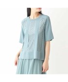 【ヒロコビス/HIROKO BIS】のレーシーニットデザインプルオーバー /洗える グリーン|ID: prp329100004546886 ipo3291000000032129099