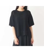 【ヒロコビス/HIROKO BIS】のレーシーニットデザインプルオーバー /洗える ブラック|ID: prp329100004546886 ipo3291000000032129103