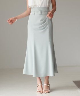 【セゾンドパピヨン/SAISON DE PAPILLON】のベルト付きタックドレープスカート 人気、トレンドファッション・服の通販 founy(ファニー) ファッション Fashion レディースファッション WOMEN スカート Skirt ベルト Belts マーメイド Mermaid |ID:prp329100004546894