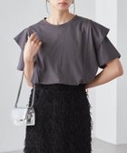 【ラナン/Ranan】のRanan/ラッフルショルダーTシャツ チャコール|ID: prp329100004546904 ipo3291000000033555693