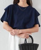 【ラナン/Ranan】のRanan/ラッフルショルダーTシャツ ネイビー|ID: prp329100004546904 ipo3291000000033555694