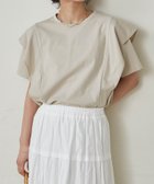 【ラナン/Ranan】のRanan/ラッフルショルダーTシャツ ベージュ|ID: prp329100004546904 ipo3291000000033555696