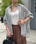 【ジェナ エスパス メルヴェイユ/Jena espace merveilleux】の【新色登場】【ドライタッチシャツ】バックカーブシャーリングシャツ 人気、トレンドファッション・服の通販 founy(ファニー) ファッション Fashion レディースファッション Fashion for Women トップス・カットソー Cut & Sew Tops シャツ・ブラウス・オフィスカジュアル Elegant Blouses & Button-Ups バッグ Bags イエロー Yellow インナー Innerwear キャミソール Camisole, Spaghetti Strap Top シャーリング Shirring, Ruched ノースリーブ Sleeveless, No-Sleeve フィット Fit, Slim Fit 羽織 Haori, Light Jacket リラックス Relax, Relaxed Fit おすすめ Recommended / Our Picks 夏 Summer エレガント 上品 Elegant thumbnail グレー|ID: prp329100004546923 ipo3291000000033448630