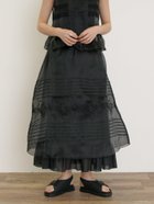 【サマンサモスモス/Samansa Mos2】のオーガンジー刺繍スカート 人気、トレンドファッション・服の通販 founy(ファニー) ファッション Fashion レディースファッション WOMEN スカート Skirt インナー Inner オーガンジー Organdy セパレート Separate フリル Frills thumbnail ブラック|ID: prp329100004546925 ipo3291000000032303694