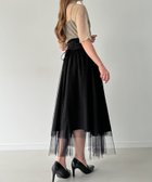 【ジュノア/JUNOAH】のバックレースアップチュールフレアスカート 人気、トレンドファッション・服の通販 founy(ファニー) ファッション Fashion レディースファッション Fashion for Women スカート Skirts Aライン・フレアスカート A-Line & Flared Skirts チュール Tulip, Tulip Motif thumbnail ブラック|ID: prp329100004546932 ipo3291000000032760353