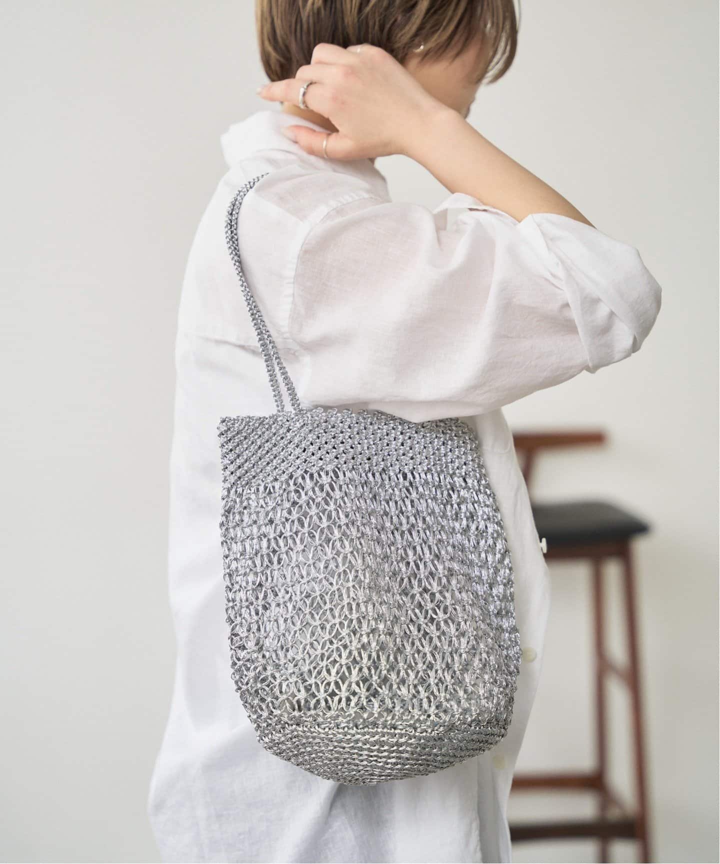 【ル タロン/Le Talon】の《追加》BAGMATI/バグマティ METALICバッグ インテリア・キッズ・メンズ・レディースファッション・服の通販 founy(ファニー) 　ファッション　Fashion　レディースファッション　WOMEN　バッグ　Bag　シルバー　Silver　ストール　Stall　スマート　Smart　トレンド　Trend　人気　Popularity　ハンド　Hand　フォルム　Form　メッシュ　Mesh　エレガント 上品　Elegant　シルバー|ID: prp329100004546936 ipo3291000000032313238