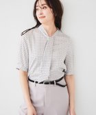 【アンタイトル/UNTITLED】の【通勤/二の腕カバー】ジオメチェック ボウタイブラウス 人気、トレンドファッション・服の通販 founy(ファニー) ファッション Fashion レディースファッション Ladies' Fashion Online トップス・カットソー Tops/Tshirt シャツ/ブラウス Shirts/Blouses おすすめ Recommend インナー Inner ジャケット Jacket スリーブ Sleeve スーツ Suit チェック Check ドレープ Drape モダン Modern 春 Spring ビジネス 仕事 通勤 Business thumbnail ライトグレー|ID: prp329100004546938 ipo3291000000032673399