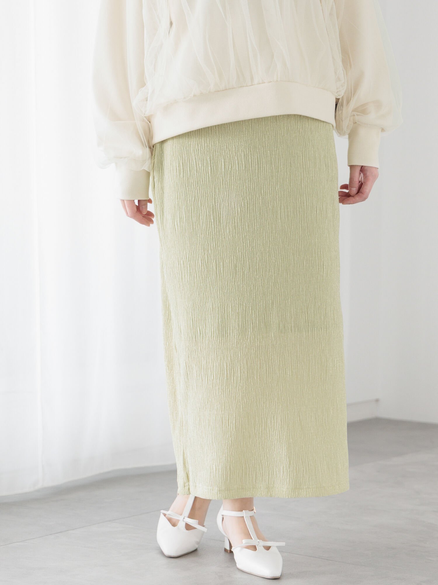 【テチチ/Te chichi】のラメ混カットプリーツスカート インテリア・キッズ・メンズ・レディースファッション・服の通販 founy(ファニー) 　ファッション　Fashion　レディースファッション　WOMEN　スカート　Skirt　プリーツスカート　Pleated Skirts　スマート　Smart　プリーツ　Pleats　モダン　Modern　ベージュ|ID: prp329100004546998 ipo3291000000032304446