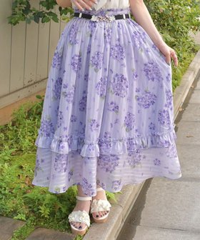 【アクシーズファム/axes femme】の紫陽花柄シアーストライプSK 人気、トレンドファッション・服の通販 founy(ファニー) ファッション Fashion レディースファッション Fashion for Women スカート Skirts おすすめ Recommended / Our Picks アクセサリー Fashion Accessories ギャザー Gathered, Ruffled グラデーション Gradient, Ombre ストライプ Stripe, Striped Pattern フリル Frill, Ruffle プリント Print, Printed Pattern モチーフ Motif, Design Theme リボン Ribbon, Bow ループ Loop, Loop Knit 切替 Switching, Contrast Panel 夏 Summer |ID:prp329100004547060