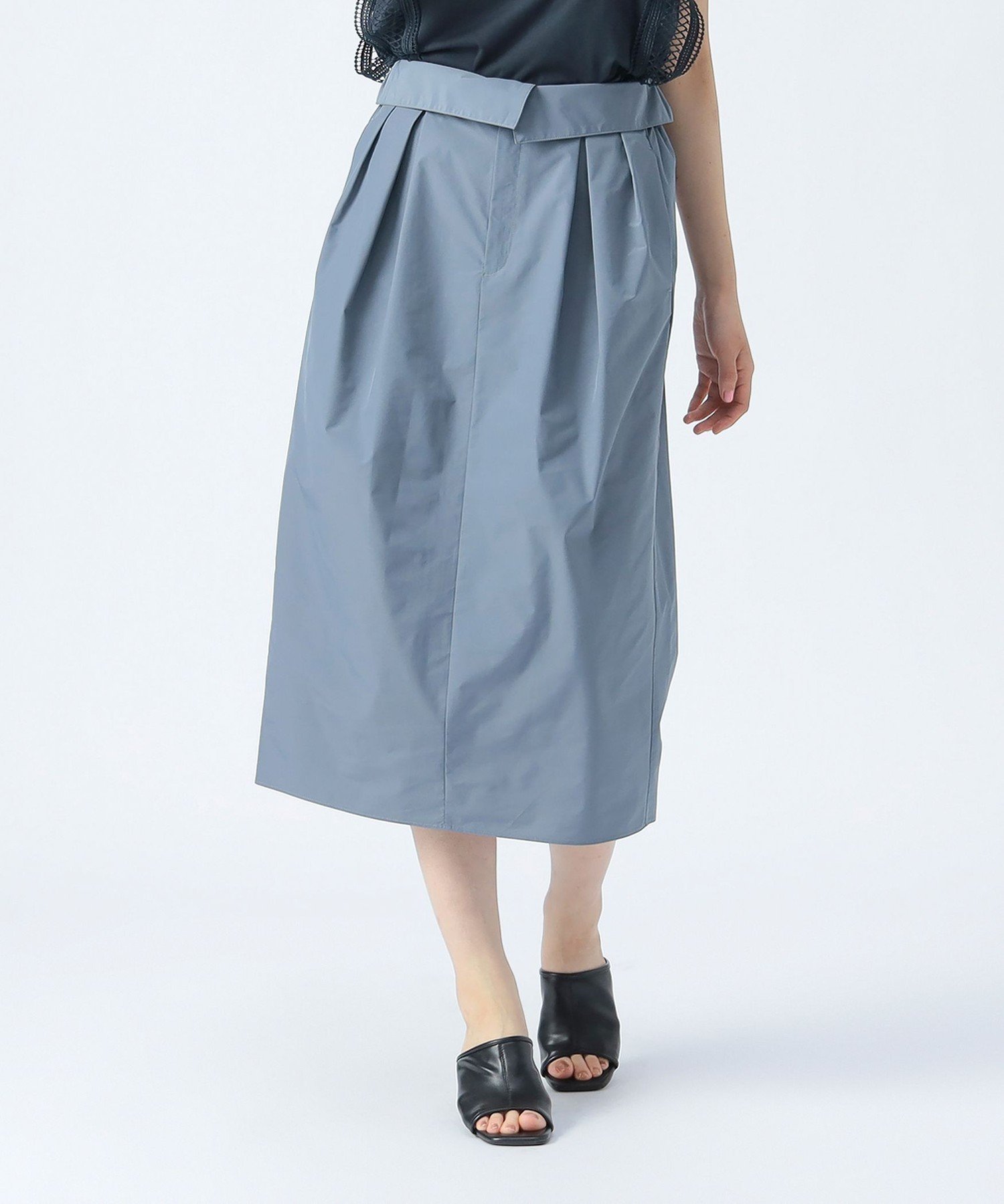 【ビームス ハート/BEAMS HEART】のハイウエスト コクーン スカート インテリア・キッズ・メンズ・レディースファッション・服の通販 founy(ファニー) 　ファッション　Fashion　レディースファッション　WOMEN　スカート　Skirt　おすすめ　Recommend　コクーン　Cocoon　シンプル　Simple　スリット　Slit　タフタ　Taffeta　バランス　Balance　軽量　Lightweight　G.BLUE|ID: prp329100004547080 ipo3291000000032131216