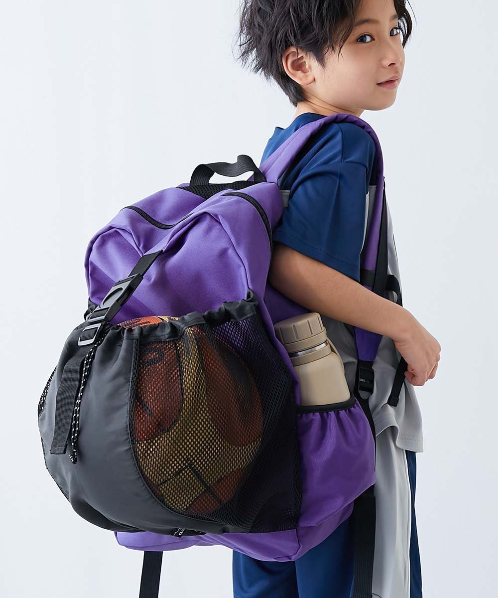 【デビロック/devirock / KIDS】のボールが収納できる リュックサック リュックサック バッグ 25SS インテリア・キッズ・メンズ・レディースファッション・服の通販 founy(ファニー) 　ファッション　Fashion　キッズファッション　KIDS Children’s Clothing　2025年　2025　2025春夏・S/S　Ss,Spring/Summer,2025　シューズ　Shoes　ポケット　Pocket　リュック　Ruck Sack　002-パープル|ID: prp329100004547103 ipo3291000000032654452