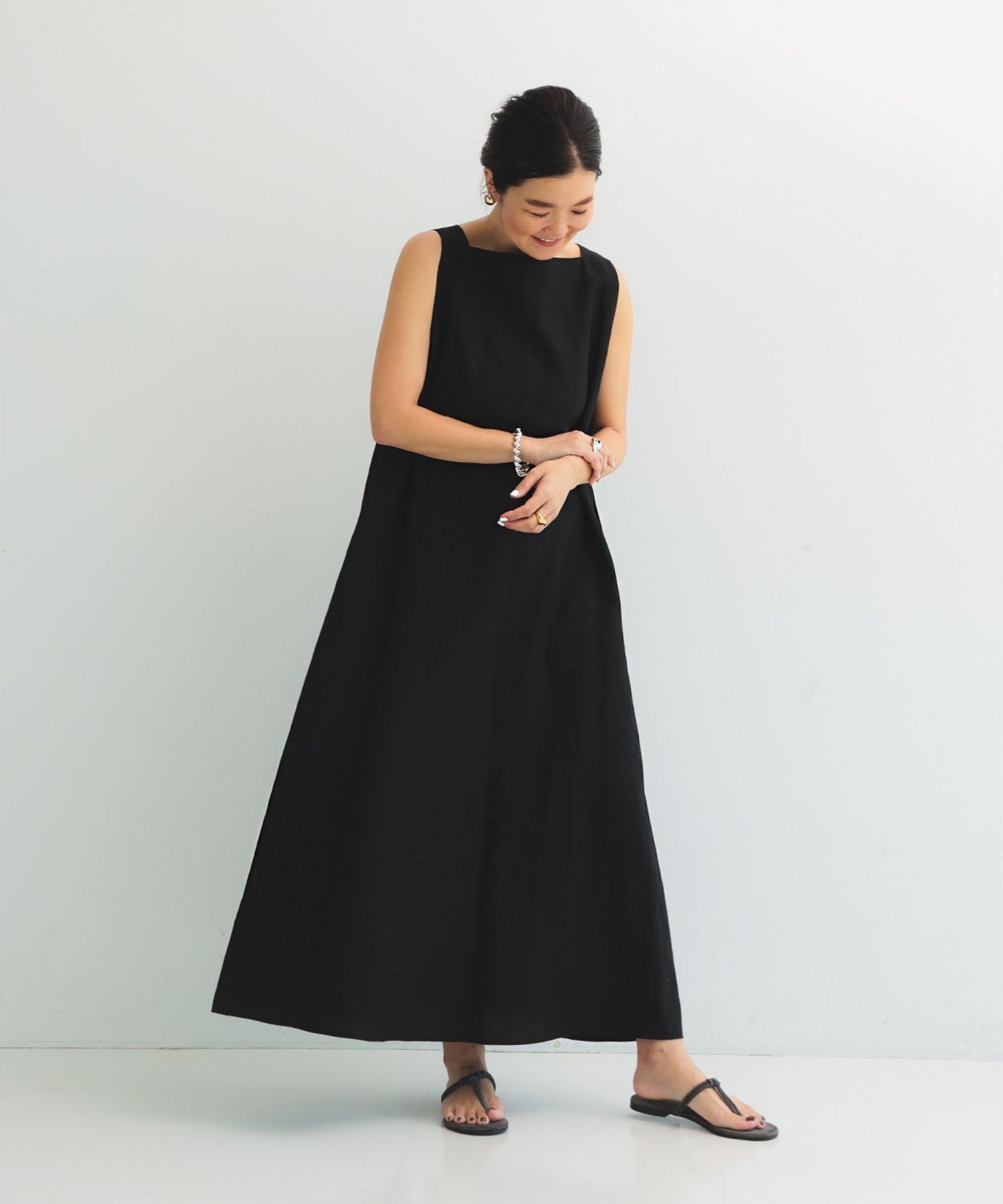 【デミルクス ビームス/Demi-Luxe BEAMS】の【7/3新規値下げ】リネン 2WAY ワンピース .M 25SS リラックスワンピース インテリア・キッズ・メンズ・レディースファッション・服の通販 founy(ファニー) 　ファッション　Fashion　レディースファッション　Fashion for Women　ワンピース　Dresses　2025年　2025　2025春夏・S/S　Spring/Summer 2025 SS25　シンプル　Simple, Minimal　ジャケット　Jacket, Outerwear　スリット　Slit, Slit Detail　タイプライター　Typewriter Fabric, Crisp Cotton　リネン　Linen, Linen Fabric　リラックス　Relax, Relaxed Fit　ロング　Long, Long-Length　エレガント 上品　Elegant　夏　Summer　定番　Standard, Basic Item　春　Spring　BLACK|ID: prp329100004547124 ipo3291000000032714073